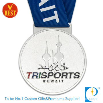 China Pressing Stamping Zinc Alloy Médaille 3D Trisports en haute qualité